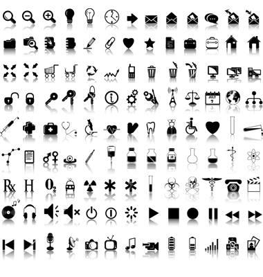 Black and White Vector Icons Free