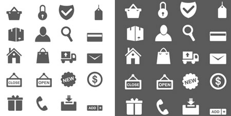 Black and White Vector Icons