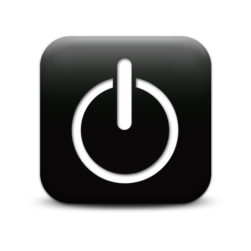 Black Power Button Icon