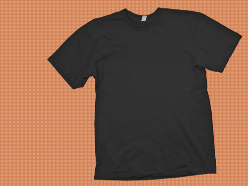 Black T-Shirt Mockup Template PSD