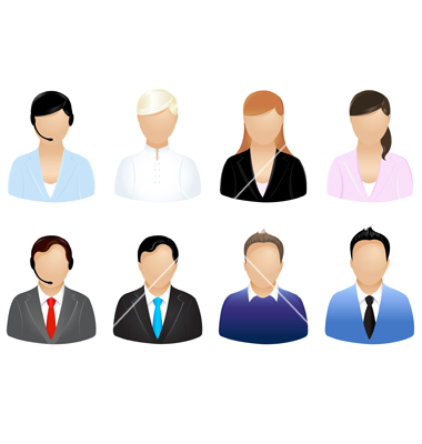 Business People Icons Vector