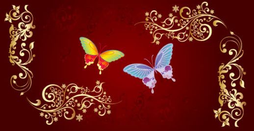 Butterfly and Flower Vector Free