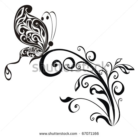 Butterfly Decorative Ornaments Vector