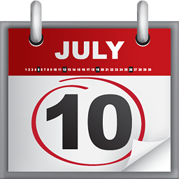 Calendar Date Icon July Images