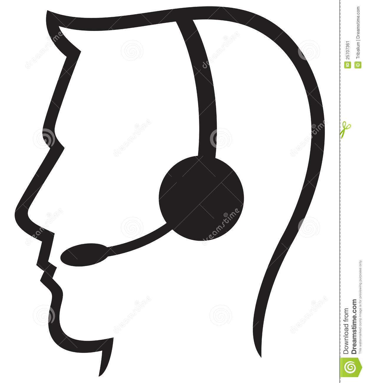 Call Center Headset Clip Art