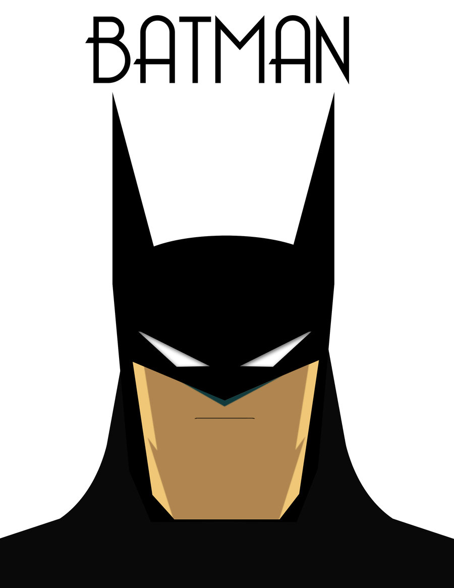 Cartoon Batman Face Drawing