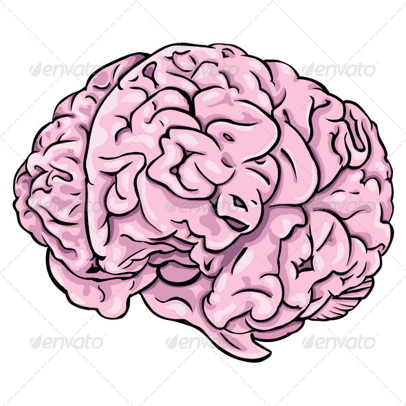 Cartoon Brain Vector