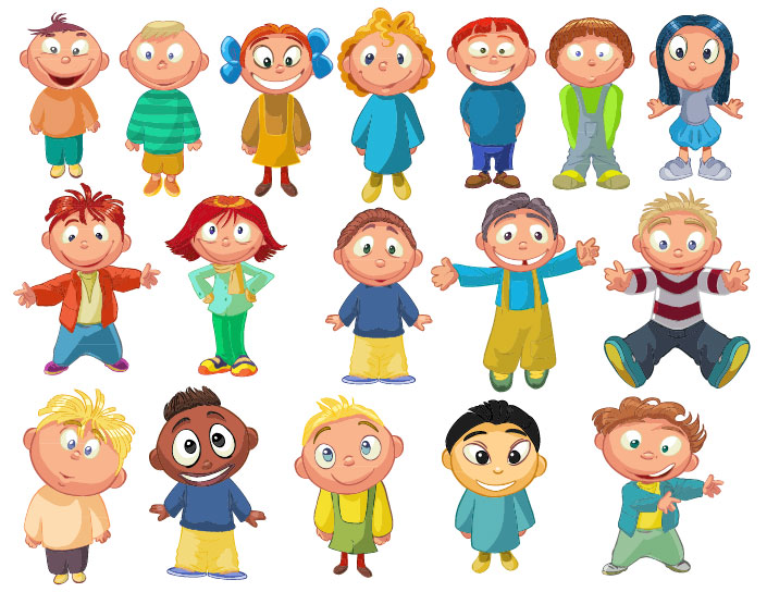 Cartoon Children Vector Free