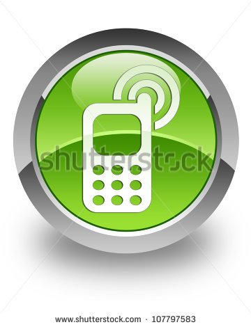Cell Phone Icon Green