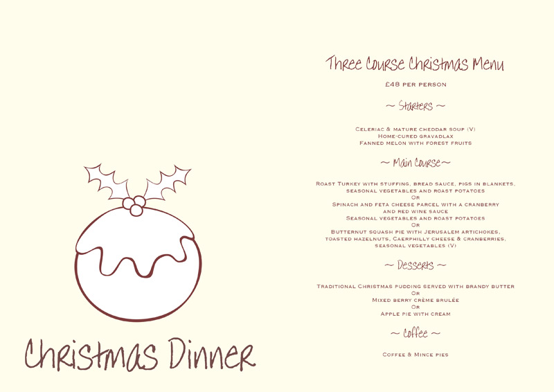 Christmas Dinner Menu Templates Free