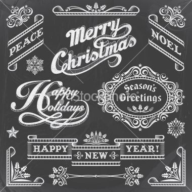 Christmas Free Chalkboard Vector