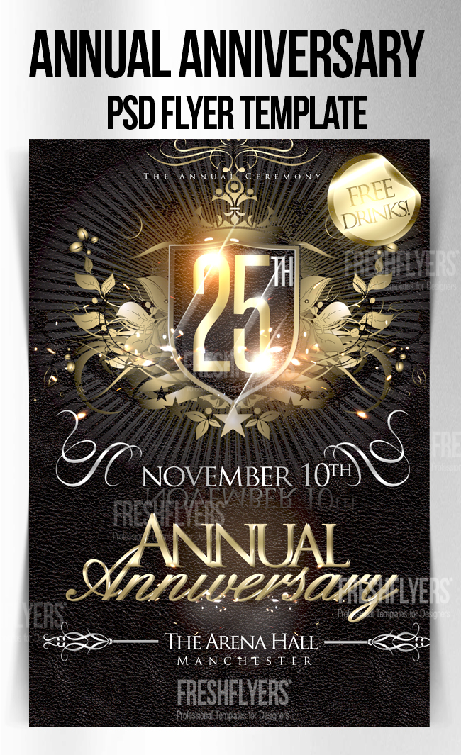 13 Anniversary Flyer Template PSD Images