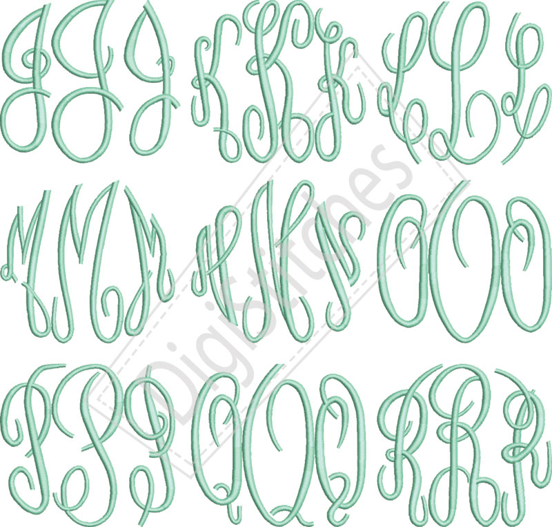 10 Free Circle Monogram Embroidery Fonts Images