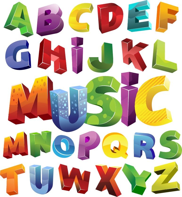 Colorful 3D Alphabet Vector Graphic Colorful 3D Alphabet Vector Graphic