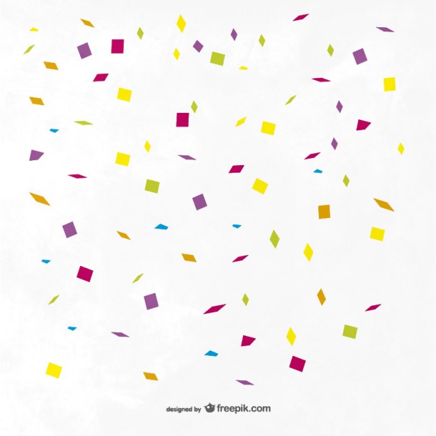 Colorful Confetti Vector Free