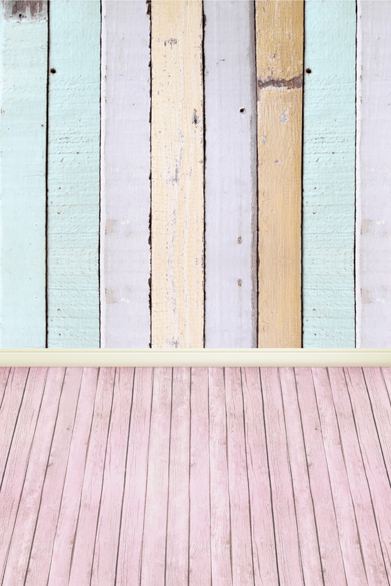 Colorful Wooden Fence Backdrop