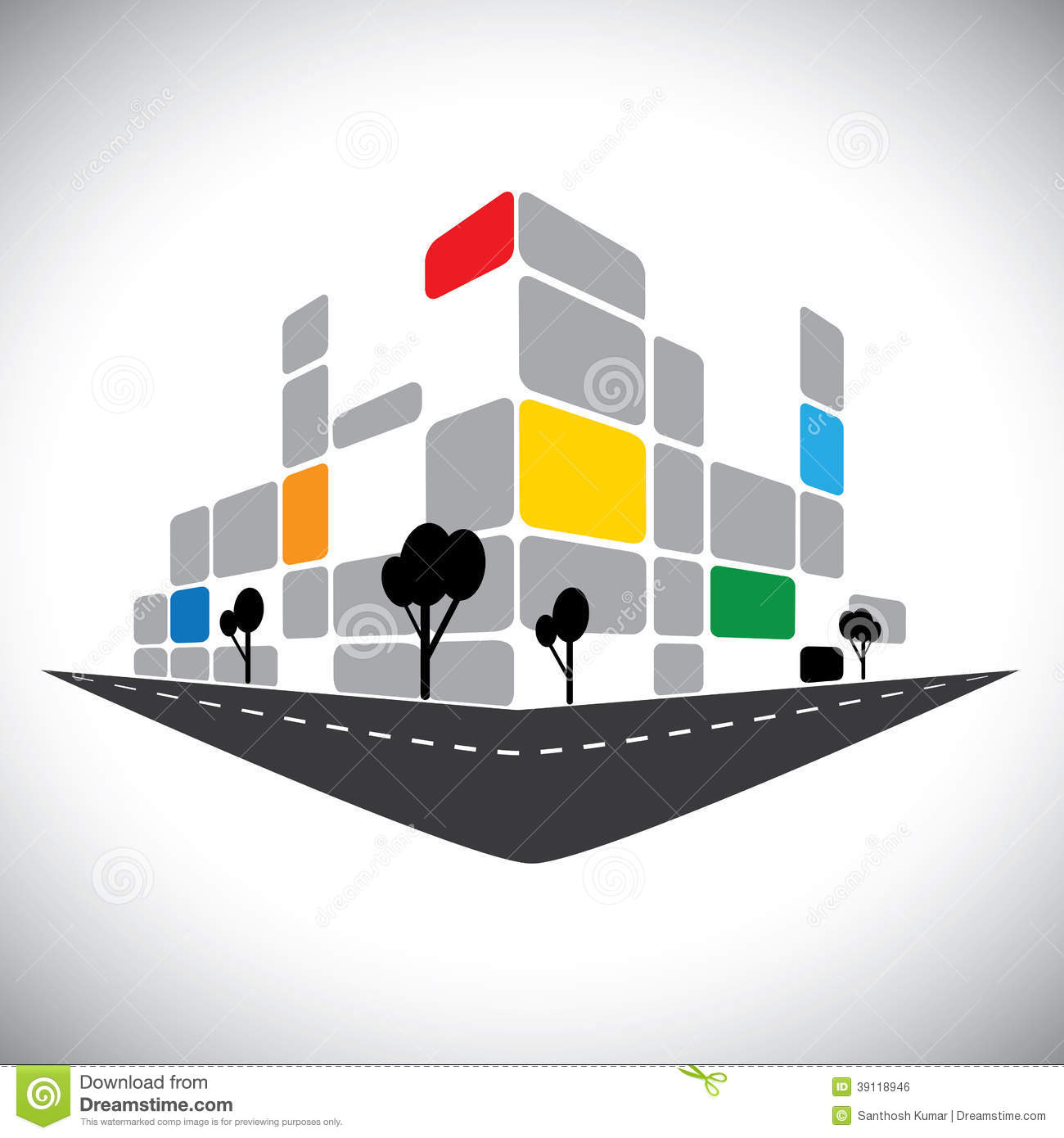 Commercial Building Vector Icon