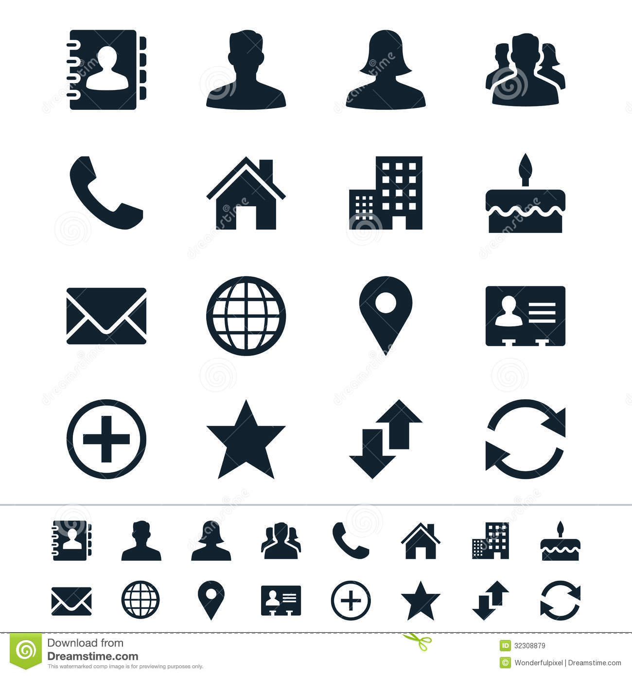 Contact Icons Vector