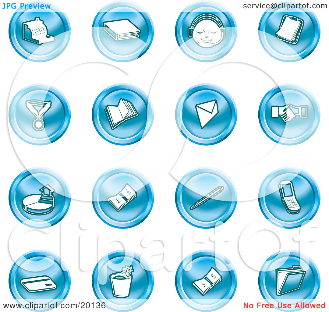 Customer Service Phone Icon Blue