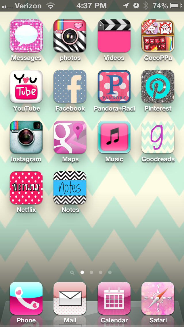 Cute iPhone Home Screen