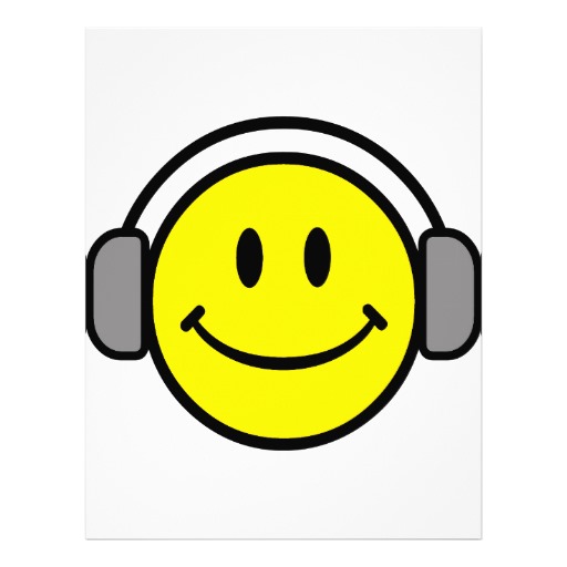 Cute Smiley Faces with Headphones Cute Smiley Faces with Headphones