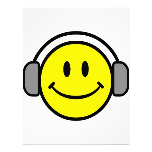 Cute Smiley Faces with Headphones