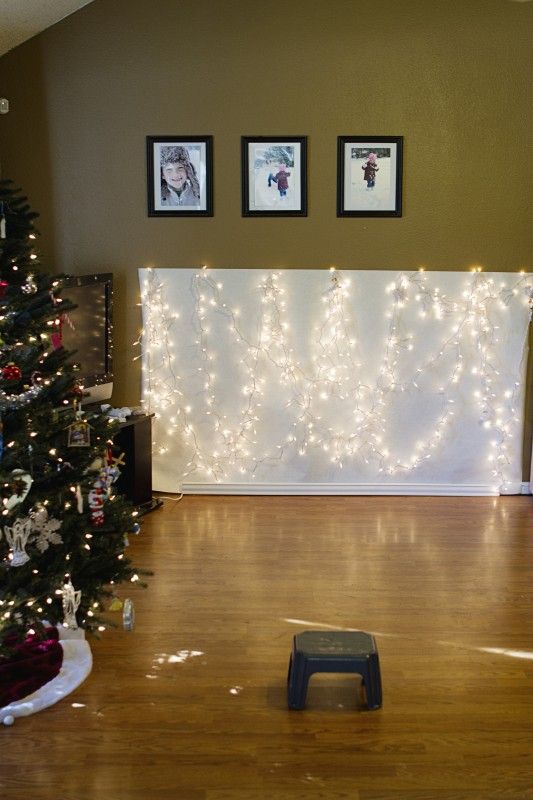 DIY Christmas Light Backdrops