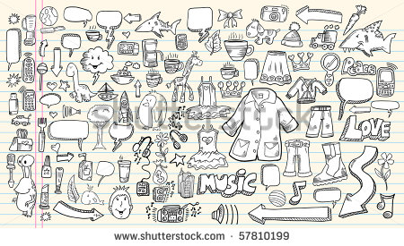 Doodle Notebook Vector Clip Art