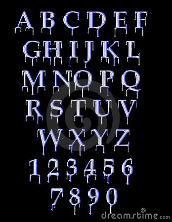 Dripping Letter Alphabet Font