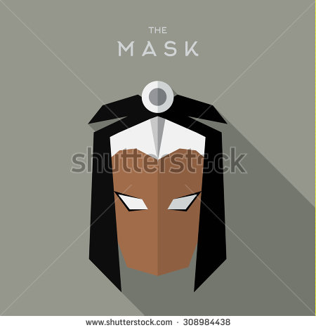 Female Superhero Mask Vector