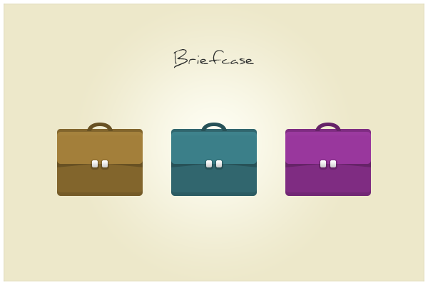 Flat Briefcase Icon