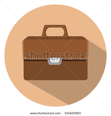 Flat Briefcase Icon