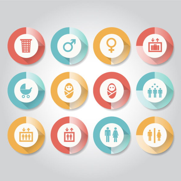 Flat Round Social Icons Vector Free Flat Round Social Icons Vector Free