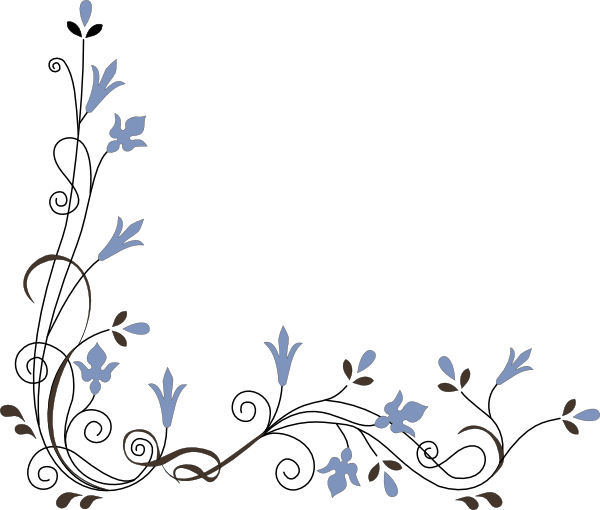 Flower Corner Border Clip Art