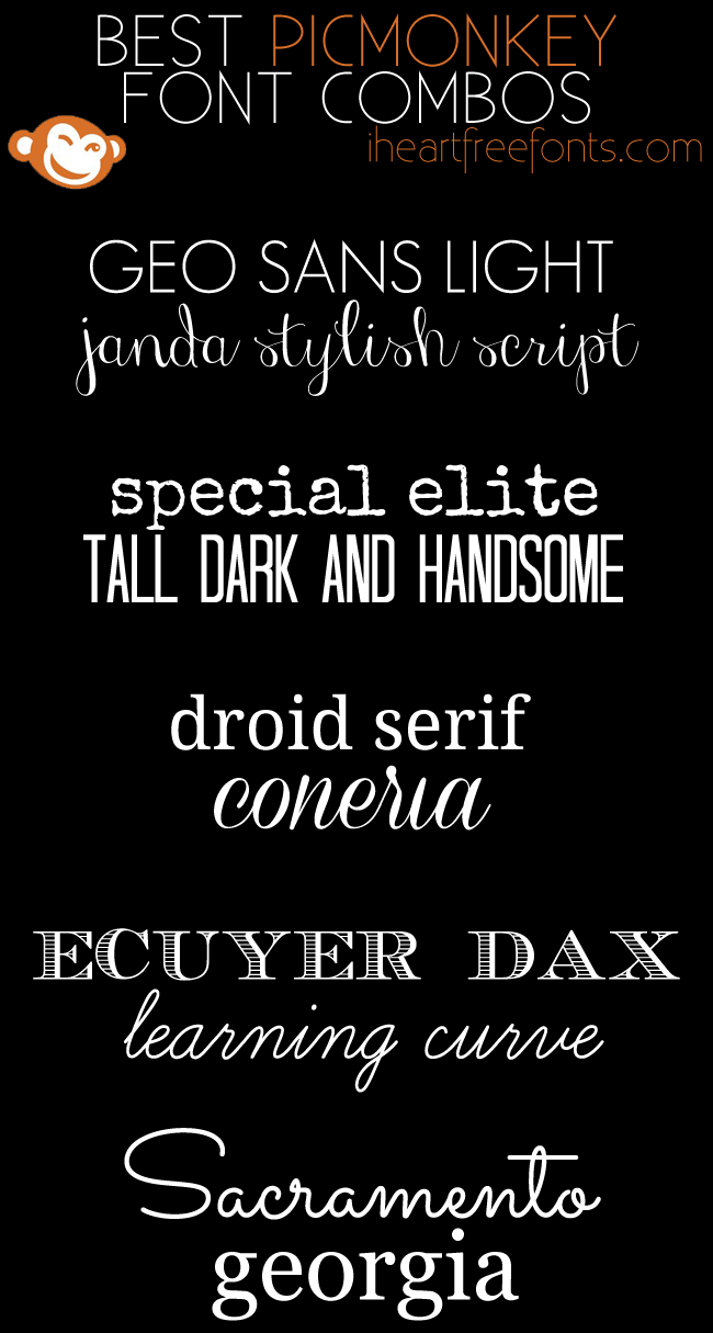 Font Pairings PicMonkey