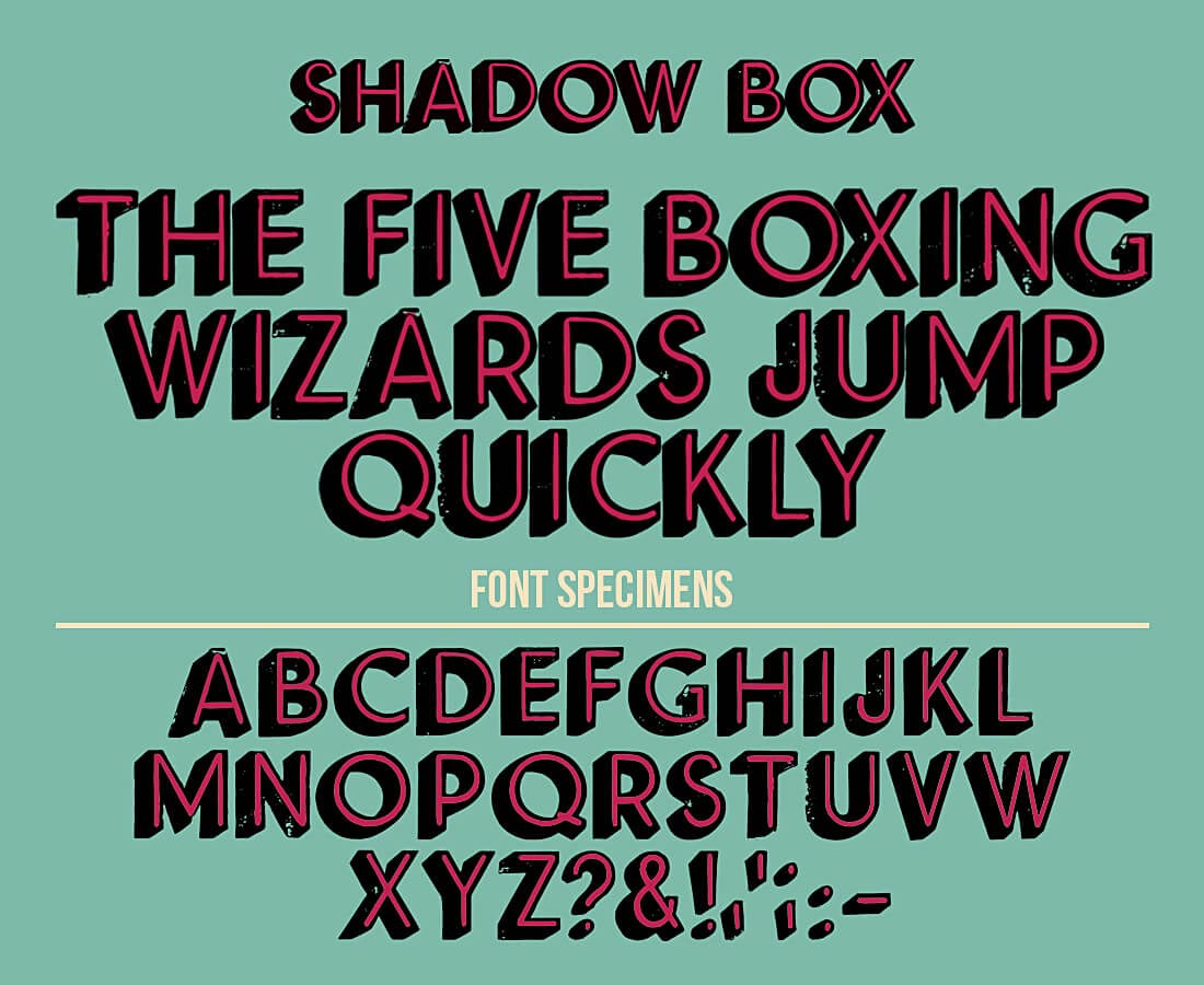 Font with Shadow Vector