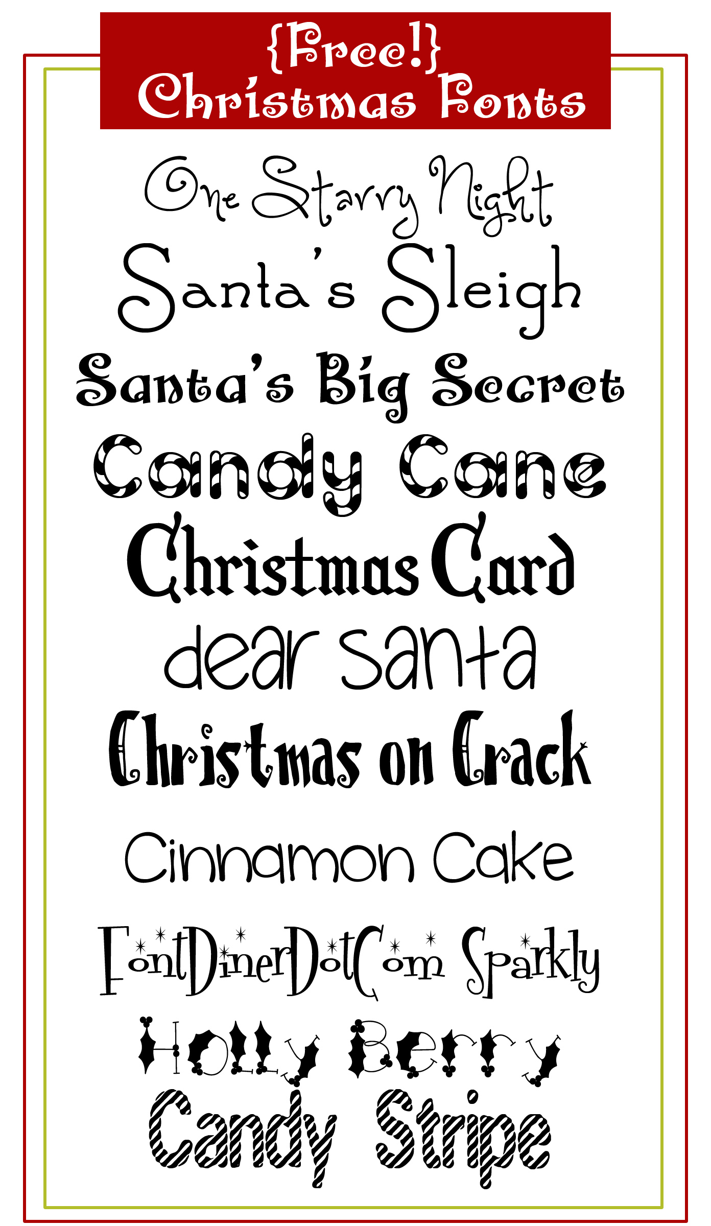 15 Cute Fonts Christmas Images