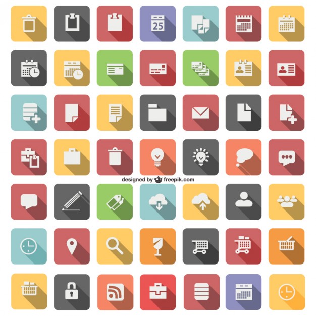 9 Business Icons Vector Flat Images