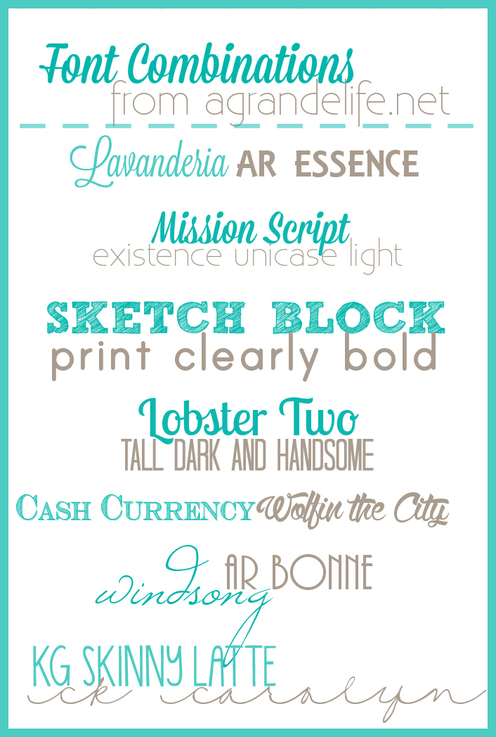 Free Font Combinations