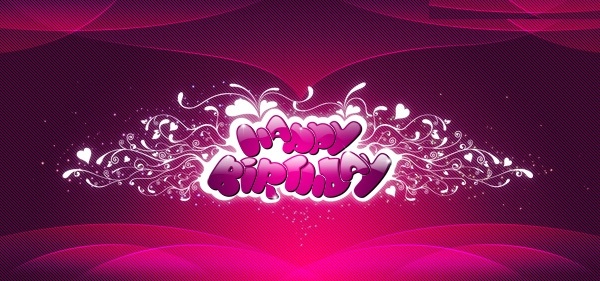 Free Happy Birthday Pink Wallpaper