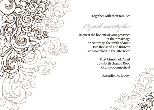 Free Printable Wedding Invitation Borders Template Free Printable Wedding Invitation Borders Template