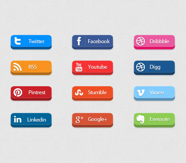 Free Social Media Icon Buttons
