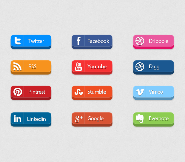 Free Social Media Icon Buttons Free Social Media Icon Buttons