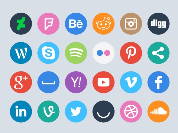 Free Social Media Icons Circle Free Social Media Icons Circle