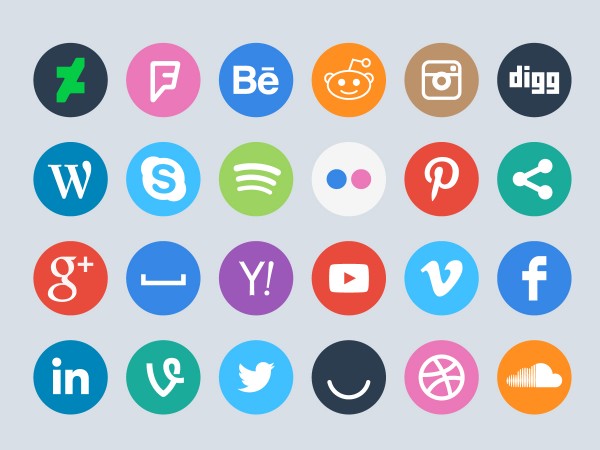 Free Social Media Icons Circle