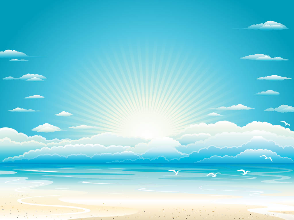 Free Vector Beach Scene