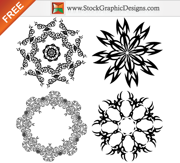 16 Ornamental Vector Design Elements Images