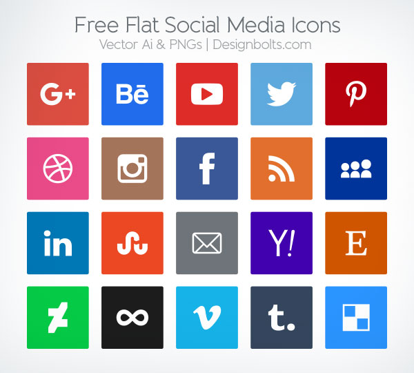 Free Vector Icons Social Media 2015