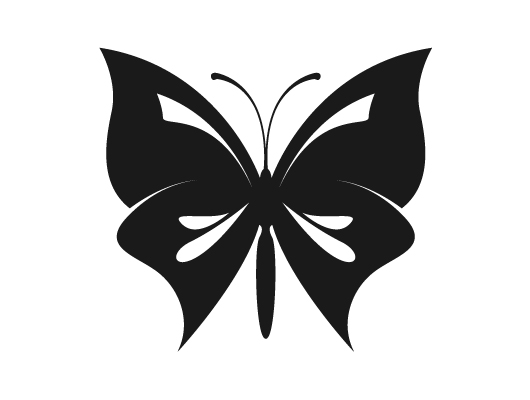 Free Vector Silhouettes Butterfly