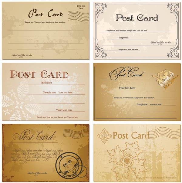 Free Vintage Postcard Templates Free Vintage Postcard Templates